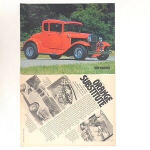 Vintage 1931 Ford Model A Coupe Hot Rod Magazine Feature Ad Classic Custom Car